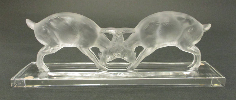Lalique "Deux Chevres" paperweight