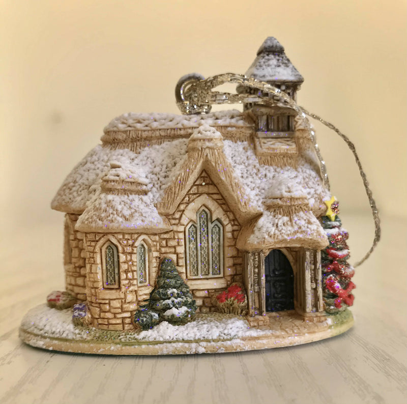 Lilliput Lane Glad Tidings Christmas Tree ornament.