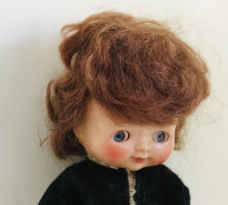 Vintage Pedigree Scottish Doll Hard Plastic All original. 1950’s 7”