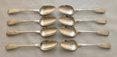 Georgian, George III, Set of Eight Silver Dessert Spoons. London 1811 Richard Crossley. 10 troy ounces.