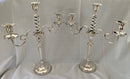 Georgian, George III, Pair of Old Sheffield Plate Three Light Candelabra, circa 1800 - 1810.