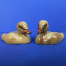 Beswick Pair of Cygnets - Cygnet (Facing Left) Model No 1686 & Cygnet (Facing Right) Model No 1687