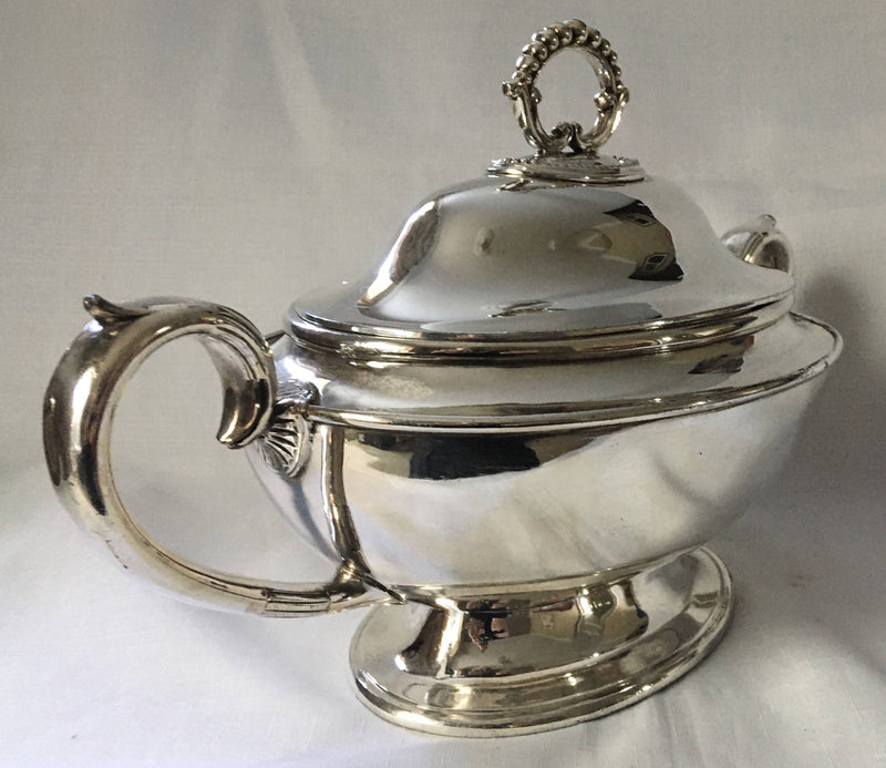 Victorian silver plated presentation soup tureen. Richard Richardson, Sheffield. 1891.