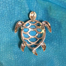 Silver Turtle Brooch Marcasite turquoise Pin Pendant