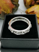 New Swarovski White Colour Crystal Ring in Sterling Silver 1.00 Ct. (Size T)
