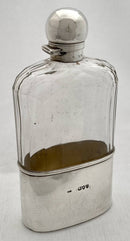 Large Victorian Silver Hip Flask. London 1895 Charles Fox & Co. Ltd.
