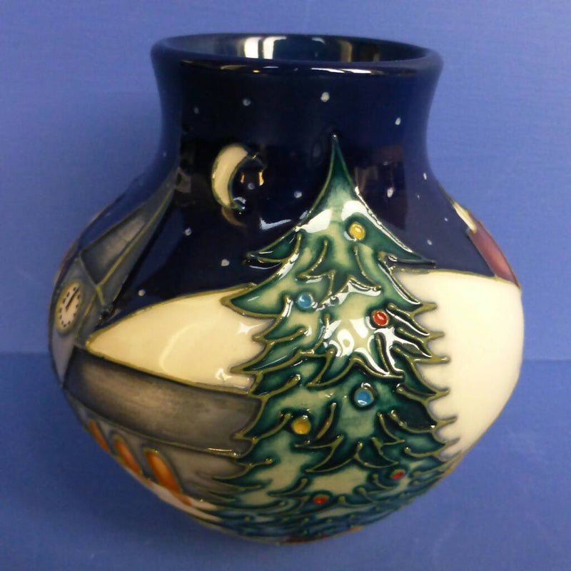 Moorcroft Christmas Vase - New Moon By Sian Leeper (Boxed)