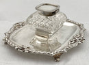 Edwardian Silver Inkstand. Sheffield 1907 Martin, Hall & Co. 7 troy ounces.