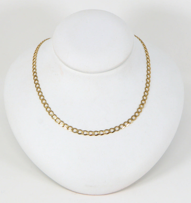 9ct Gold 20 inch Italian Curb chain Necklace