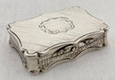 Victorian Silver Vinaigrette of Serpentine Form. Birmingham 1848 Nathaniel Mills.