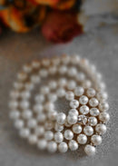 New Freshwater Pearl Silver Lariat Necklace 29"