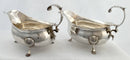 Georgian, George III, Pair of Silver Sauce Boats. London 1762 Benjamin Bickerton. 10 troy ounces