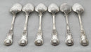 Georgian, George IV, Six Irish Silver King's Pattern Tablespoons. Dublin 1828 Thomas Farnett. 22.4 troy ounces.