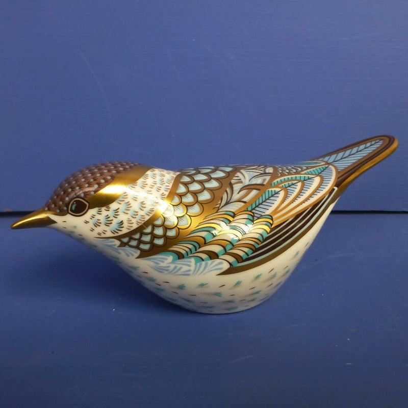 Royal Crown Derby Paperweight - Blackcap Warbler