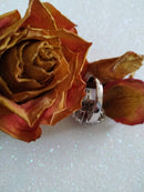 New Ruby and Cambodian Zircon 925 Sterling Silver with Platinum Overlay Ring (Size O)