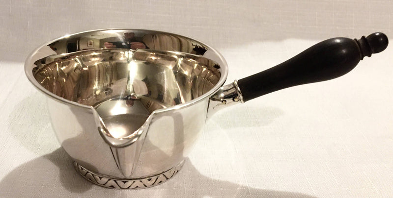 Danish 830 silver sauce pot. Assay marks for Christian Heise 1939.