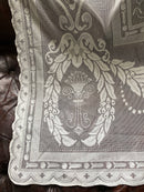 Beautiful Antique Elaborate Design white Cotton cotton lace Curtain Panel -175/320cms