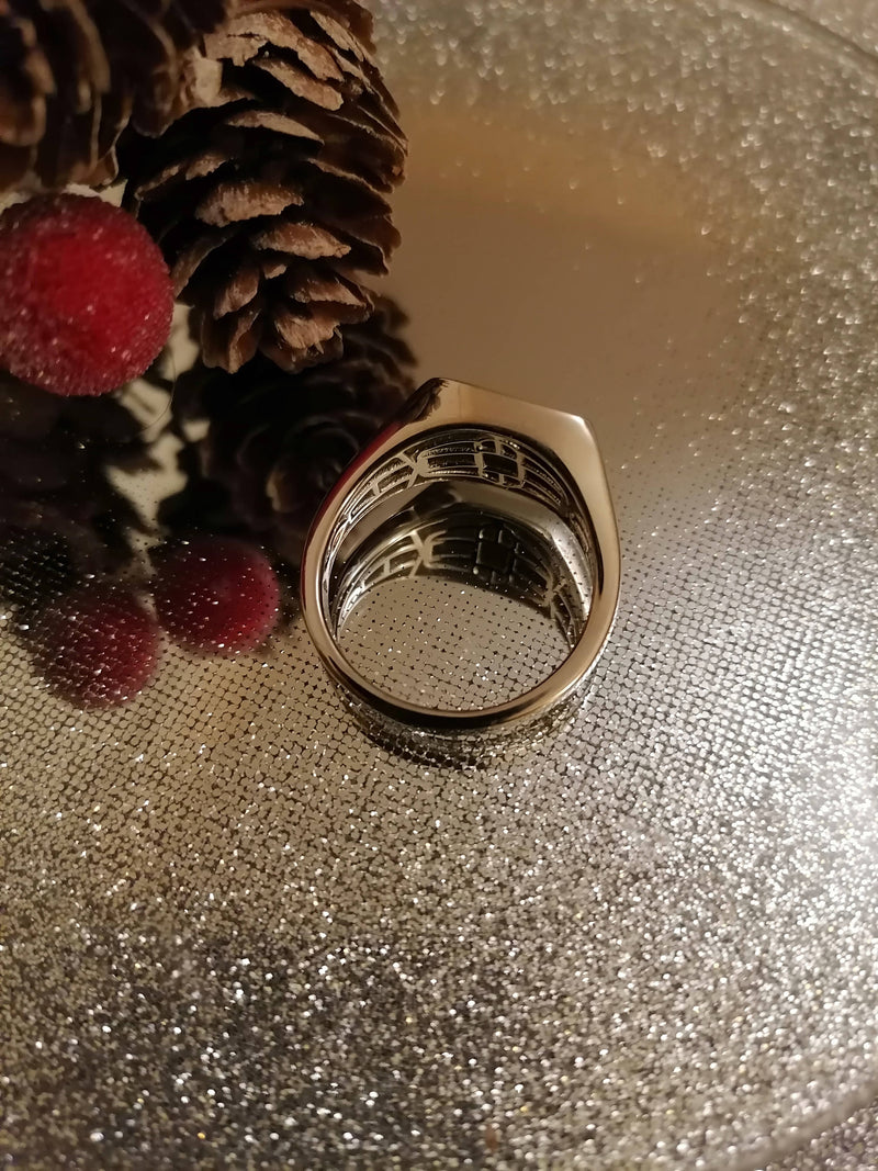 New Sterling Silver Signet Ring - Size W