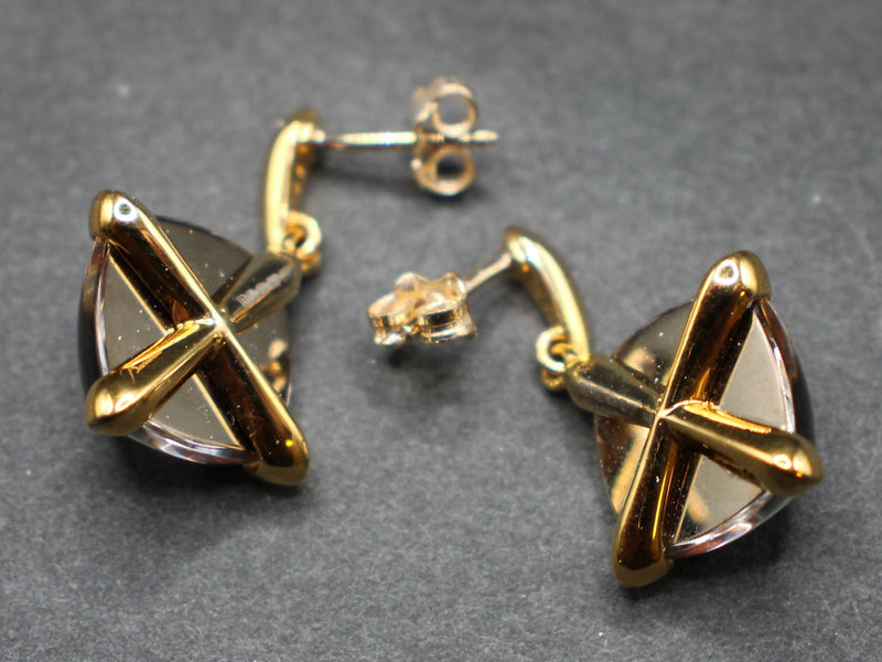 Baccarat crystal and vermeil drop earrings