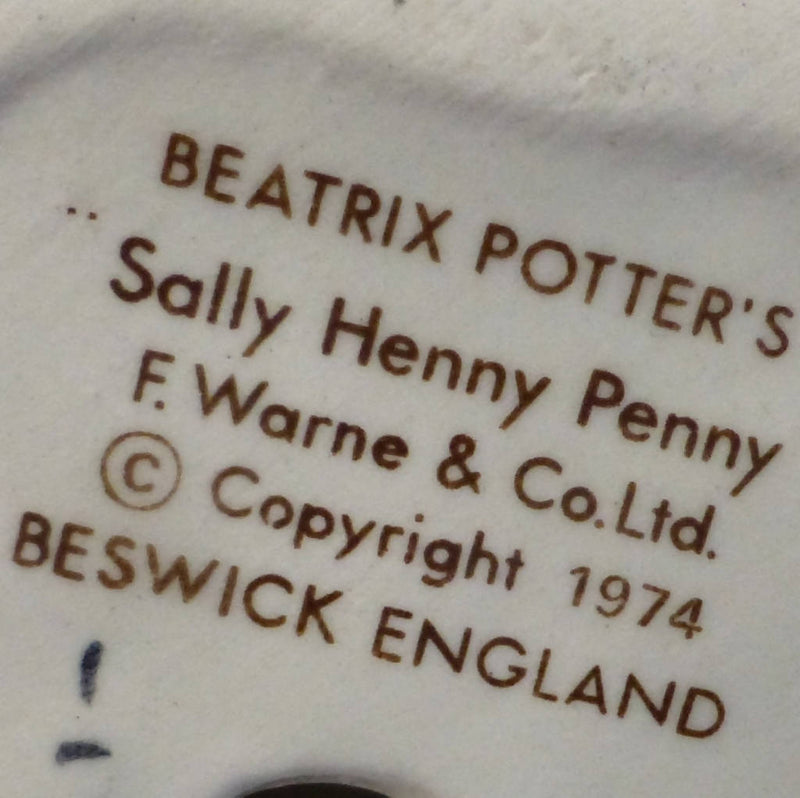 Beswick Beatrix Potter Figurine - Sally Henny Penny BP3B
