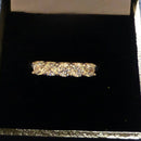 Silver Five Stone Cubic Zirconia Ring - Size P