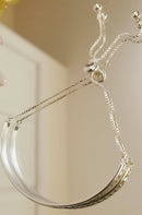 New Sterling Silver Adjustabe Decorative Bangle/Bracelet