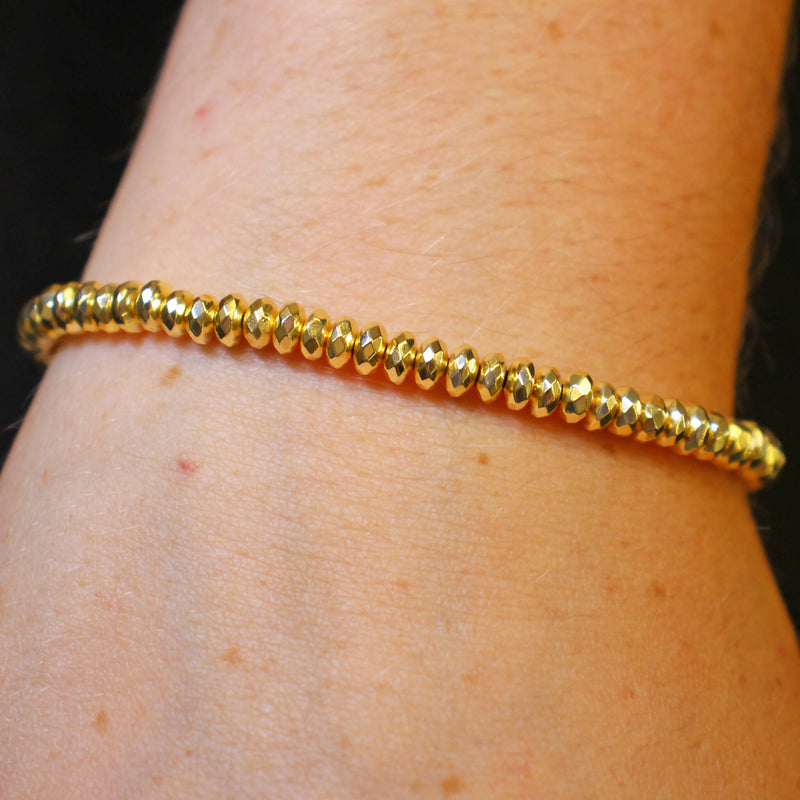 Bridget: Gold plated hematite bracelet