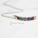 18ct White Gold Gem Set REGARD Pendant