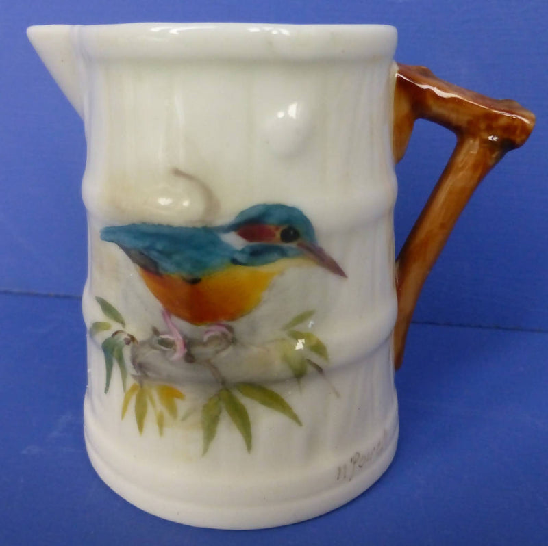 Royal Worcester Barrel Jug Kingfisher Signed By William Powell C1928