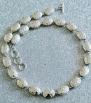 New Hammered Sterling Silver Statement Necklace - 18"