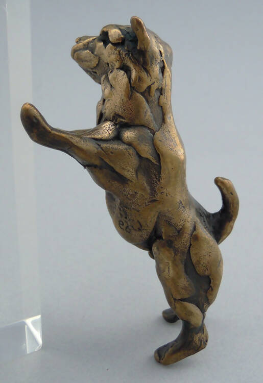 Edward Waites Sculpture, Bronze Standing Terrier