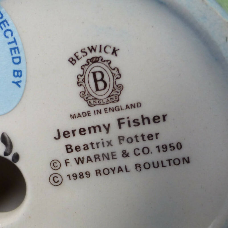 Beswick Beatrix Potter Figurine - Mr Jeremy Fisher BP10A (Boxed)