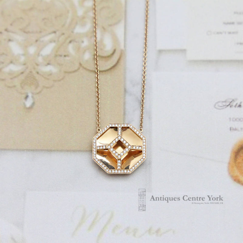 18ct Rose Gold & Diamond Necklace