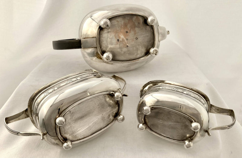 Georgian, George III, Silver Tea Set. London 1810 Solomon Hougham. 36 troy ounces.