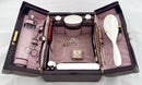Edwardian Morocco Leather Vanity Case with Silver Fittings. London 1907 Charles Asprey & George Asprey.