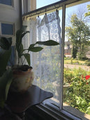 Jessica white cotton lace Curtain Panel Readymade 36" x 24” 90 x 60cms