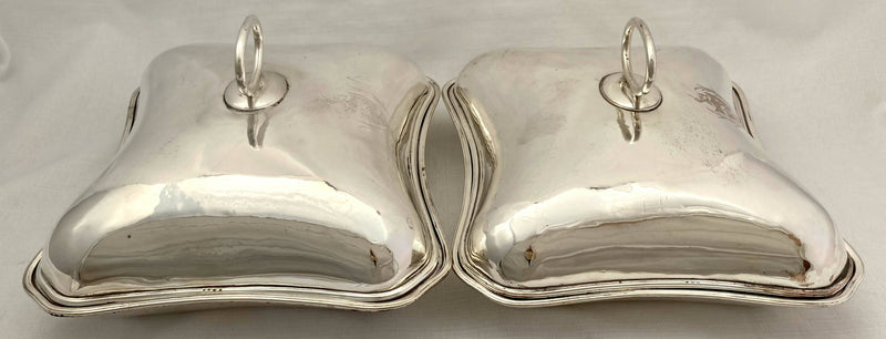 Georgian, George III, Pair of Old Sheffield Plate Entree Dishes, Arms of Welby. Circa 1790 - 1810.