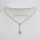 Handmade Platinum Yellow & White Diamond Necklace