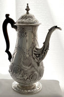 Georgian, George III, Silver Coffee Pot. London 1802 William Hall. 23.4 troy ounces.