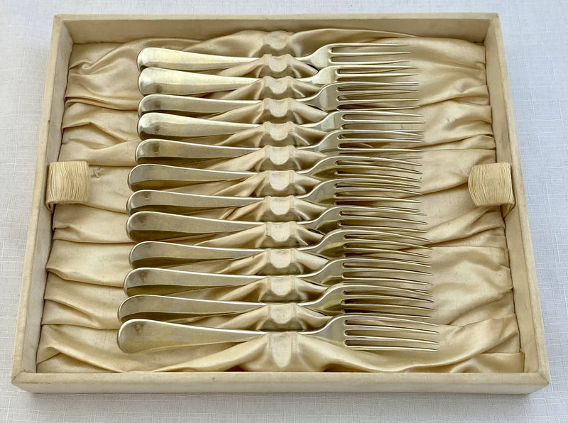 Georgian, George III, Thirty Six Piece Silver Gilt Dessert Service. London 1790 & 1791.