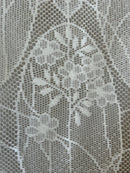 Florence 29” white cotton lace available off the roll per metre