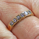 10ct gold 6 stone tanzanite ring
