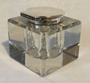 Asprey silver and cut glass cube inkwell. London 1904 Charles Asprey & George Asprey.