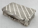 Victorian Silver Vinaigrette of Serpentine Form. Birmingham 1848 Nathaniel Mills.