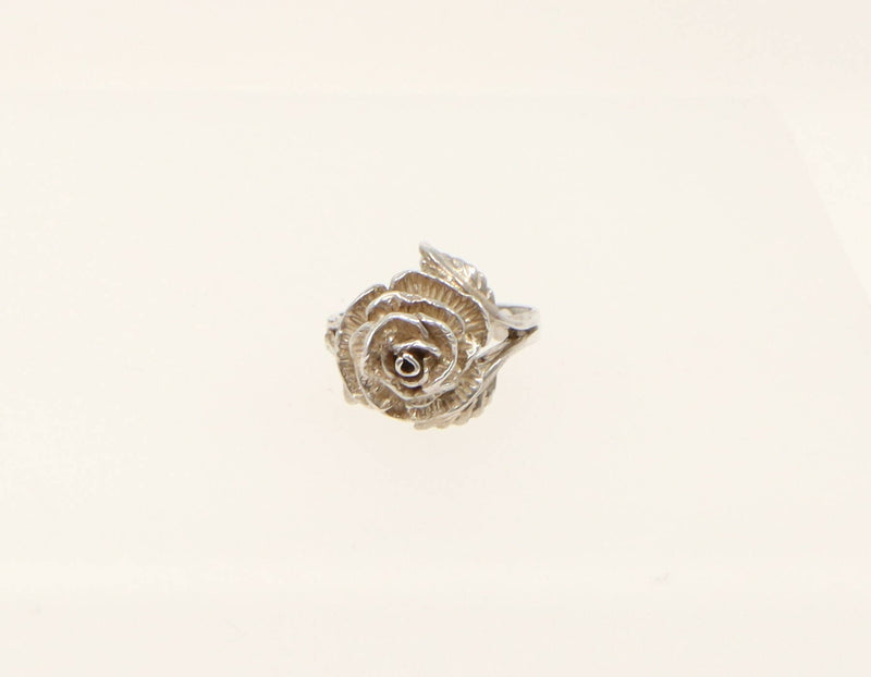 Vintage Sterling Silver Rose Design Ring