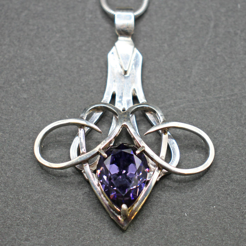 Jake: Swarovski crystal silver pendant