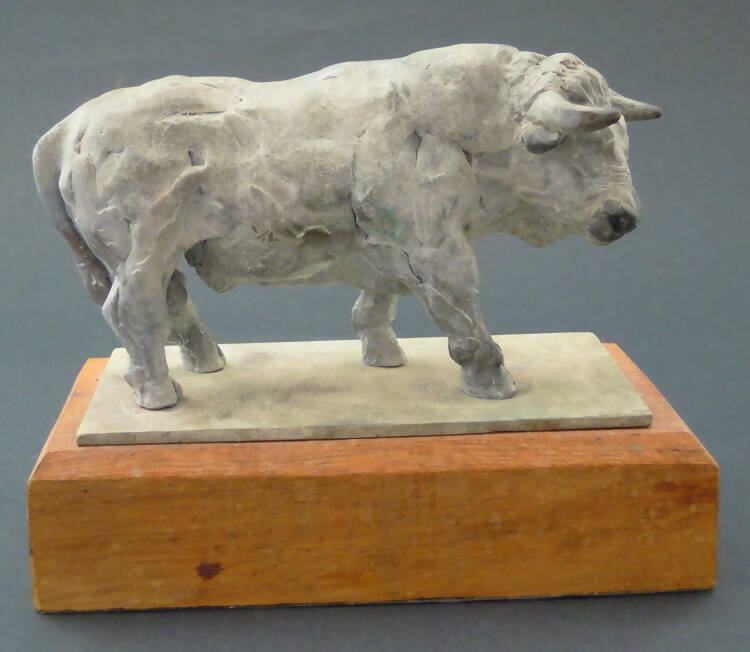 Edward Waites Sculpture, Bronze White Park Bull