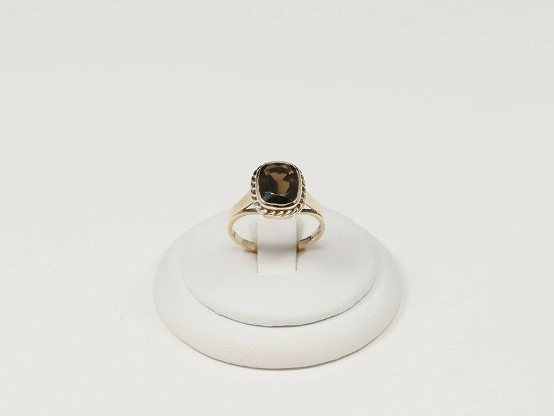 Vintage 9ct Gold Smokey Citrine Ring