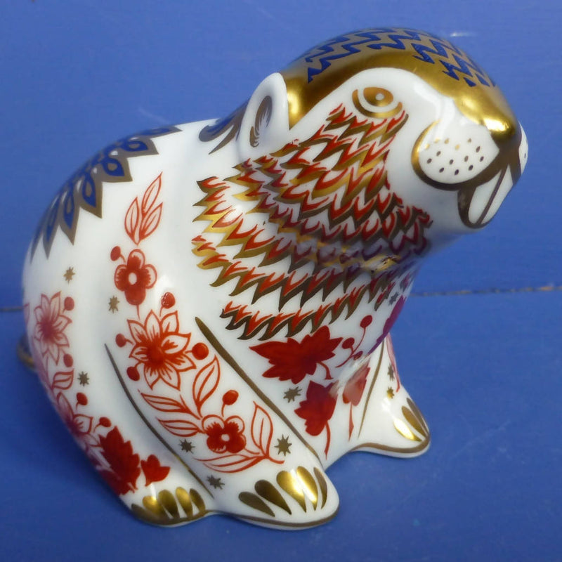 Royal Crown Derby Paperweight Beaver