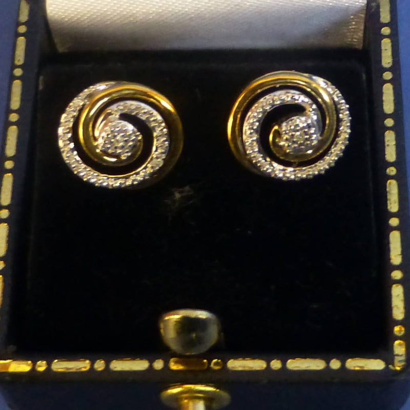 9ct Gold Diamond Earrings